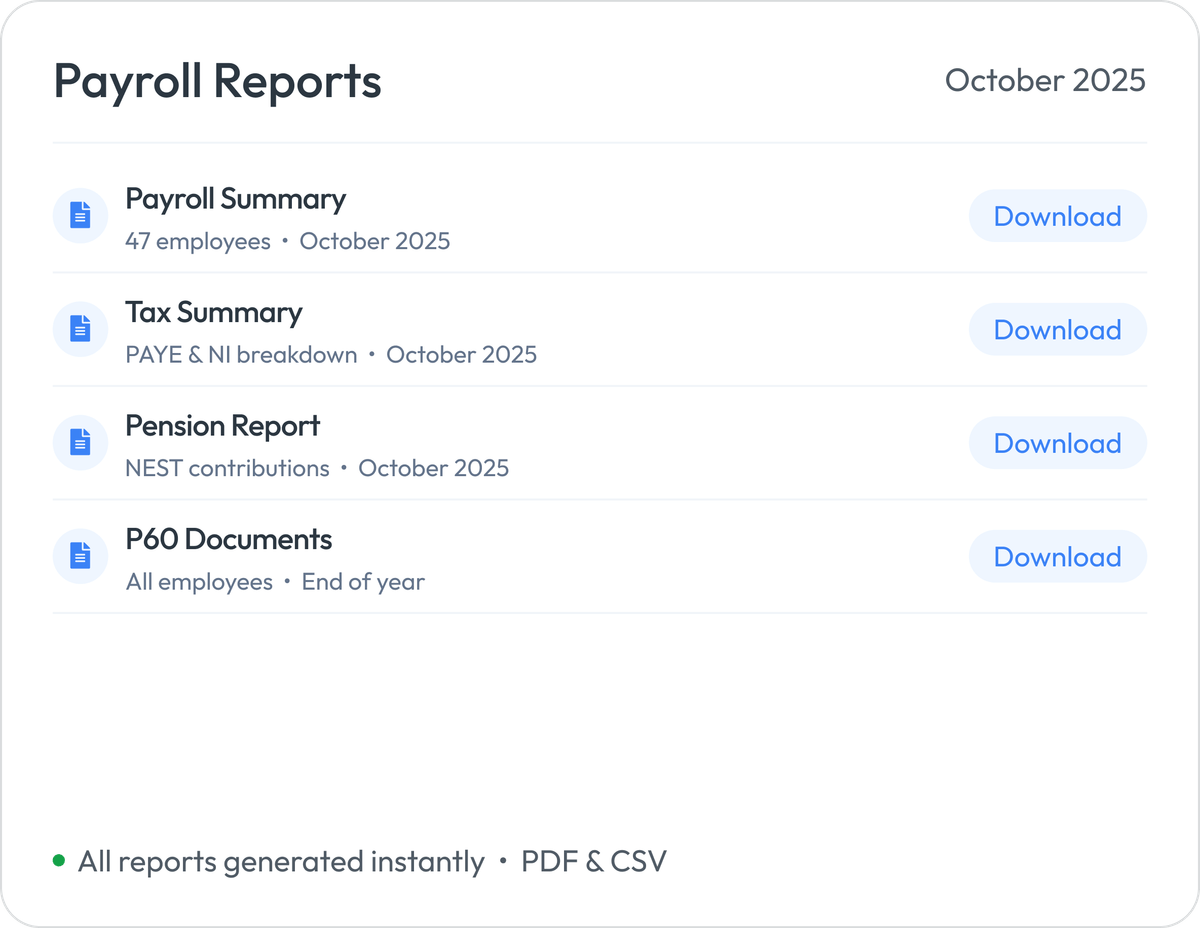 Workmax Payroll reporting interface