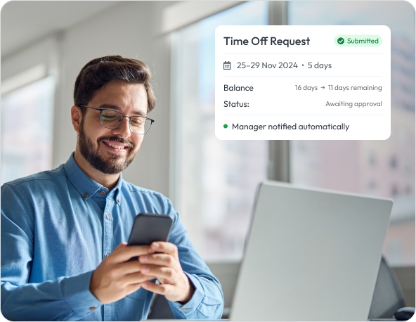Workmax Time Tracking - Employee self-service portal for time off requests